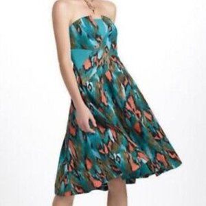 Anthropologie - Girls From Savoy - Paintbrush Strapless Dress - Size 4